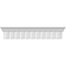 Ekena Millwork 89" Bottom Width x 93 3/4" Top Width x 9 3/8"H x 7/8"P Dentil Crosshead CRH09X89DE - alternate 1